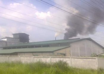 Asap Pabrik PT.Sintong Abadi Selimuti Simpang Kawat dan Sekitarnya