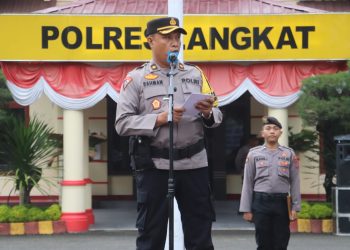 Polres Langkat Gelar Apel Pasukan Operasi Mantap Praja Toba 2024