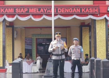 Kapolres Pelabuhan Belawan, AKBP Janton Silaban, SH., SIK., MKP. Pimpin Apel Gelar Simulasi Sispamkota Operasi Mantap Praja 2024