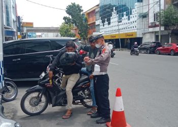 Satlantas Polrestabes Medan Adakan Tilang di Tempat