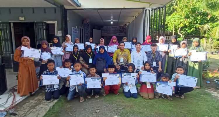 TBM Pelangi Ceria Menggelar Palatihan Read a Load (Membaca Nyaring) Untuk Anak-Anak SD/MI di Desa Danau Sijabut