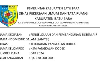 Program Sanitsi PUTR Batu Bara Bebankan Biaya Material kepada Warga