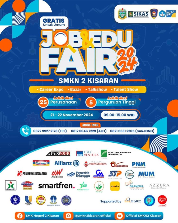 SMKN 2 Kisaran Adakan Job & Edu Fair 2024 Bersama 25 Perusahaan dan 5 Perguruan Tinggi