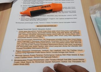 DPRD Kabupaten Asahan Desak Pemda Pulihkan Akses Jalan Umum yang Ditutup Yayasan Maitreyawira
