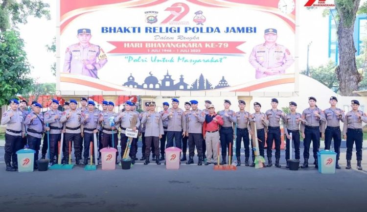 Sambut Hari Bhayangkara ke-79, Polda Jambi Gelar Bakti Religi di Sejumlah Rumah Ibadah