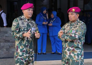 Danpasmar 1 Pimpin Prajuritnya Ikuti UpacaraHUT Ke-80 Korps Marinir