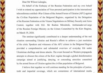 Dubes Rusia Apresiasi Partisipasi PPWI dalam Telekonferensi Internasional