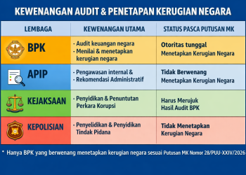 MK Tegaskan BPK Satu-Satunya Lembaga Penentu Kerugian Negara