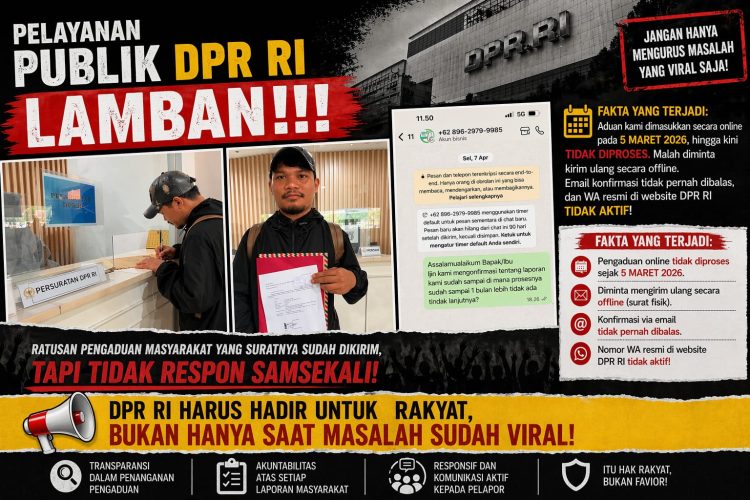 Layanan Pengaduan DPR RI Disorot, Warga Keluhkan Respons Lambat dan Tidak Transparan