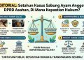 Editorial: Setahun Kasus Sabung Ayam Anggota DPRD Asahan, Di Mana Kepastian Hukum?