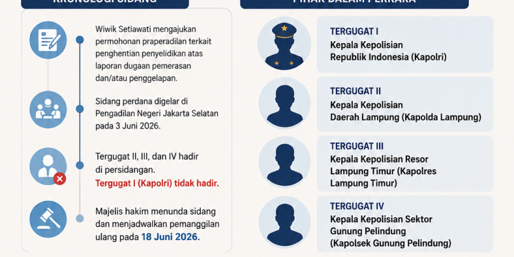 Kapolri Tidak Hadir dalam Sidang Perdana Praperadilan SP3, Pengadilan Jadwalkan Pemanggilan Ulang